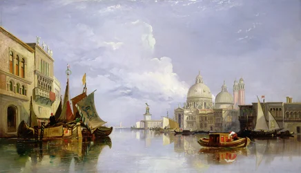 Der Canal Grande mit der Kirche Santa Maria della Salute, Venedig